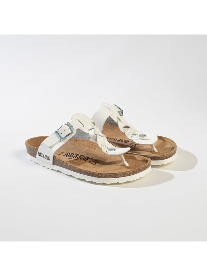 BACKSUN Japonki w kolorze białym rozmiar: 42