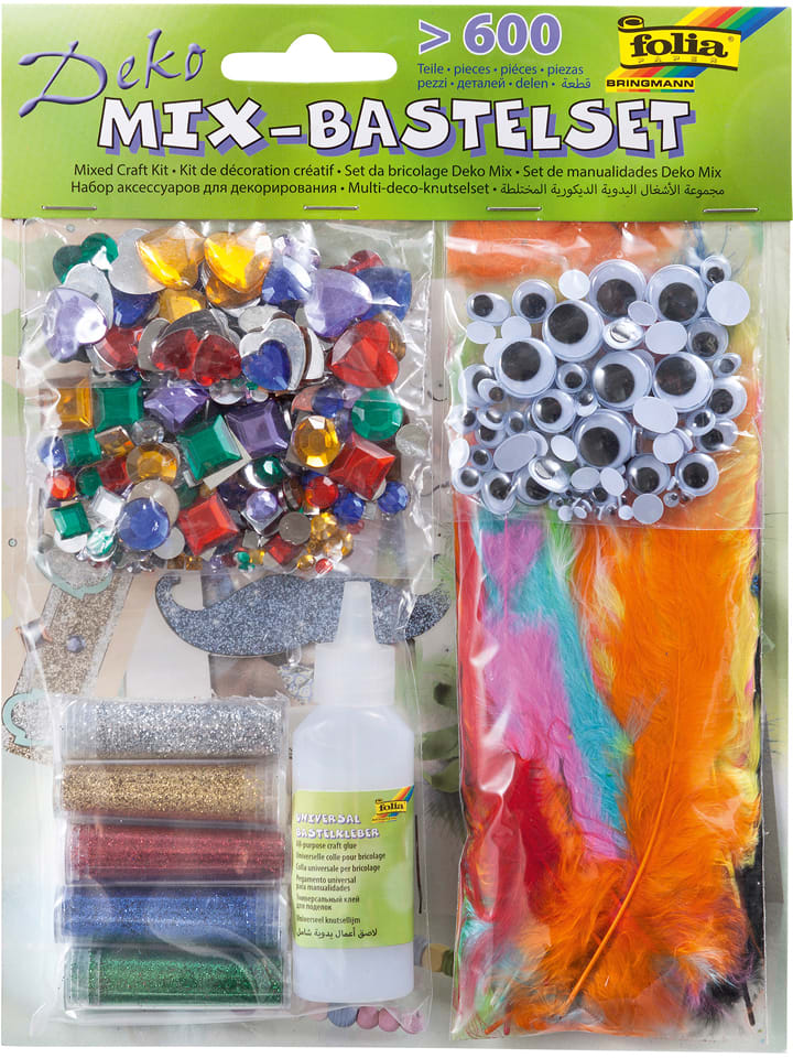 folia PAPER 607-częściowy zestaw "Deko-Mix" w różnych kolorach do rękodzieła rozmiar: onesize