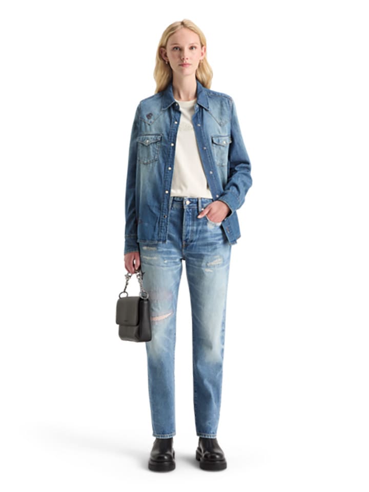 Scotch & Soda Dżinsy - Boyfriend fit - w kolorze niebieskim rozmiar: W28/L32