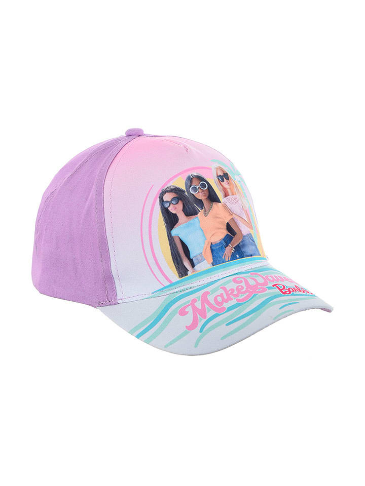 Barbie Czapka "Barbie" w kolorze fioletowo-jasnoróżowym rozmiar: 52 cm