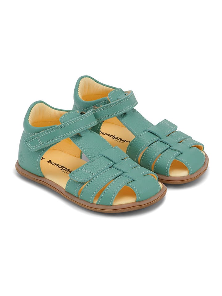 Bundgaard Skórzane półsandały "Rox IV" w kolorze turkusowym rozmiar: 22