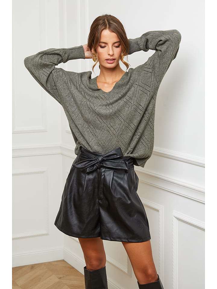 Joséfine Sweter "Cetif" w kolorze oliwkowym rozmiar: M