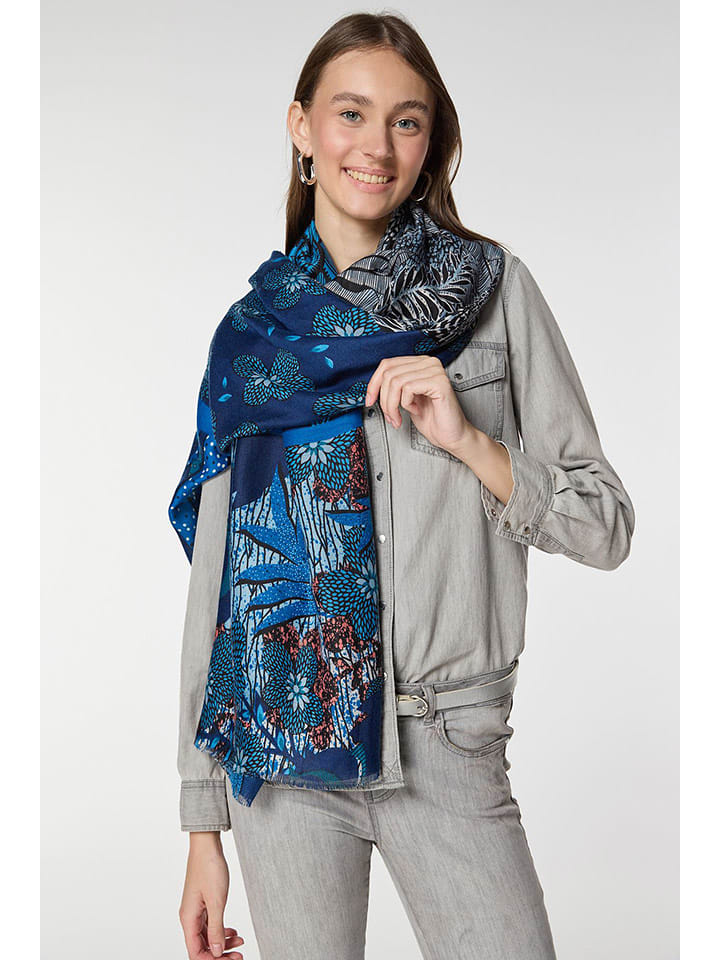 Lucky Bees Szal w kolorze granatowym - 180 x 85 cm rozmiar: onesize