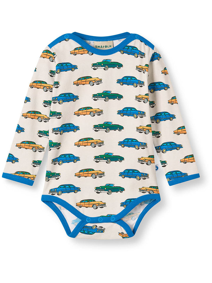 Småfolk Body w kolorze biało-niebieskim rozmiar: 86