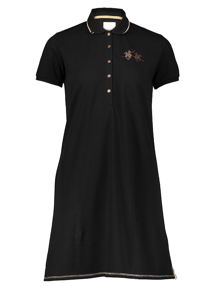 La Martina Sukienka polo w kolorze czarnym rozmiar: XS