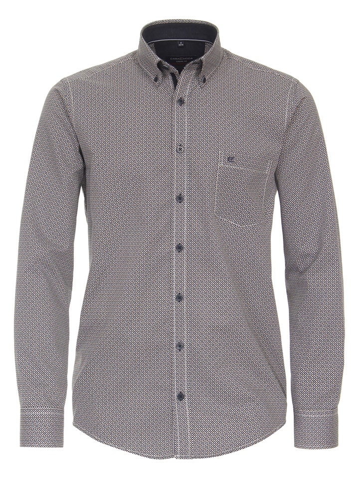 CASAMODA Koszula - Casual fit - w kolorze czarno-jasnobrązowym rozmiar: L