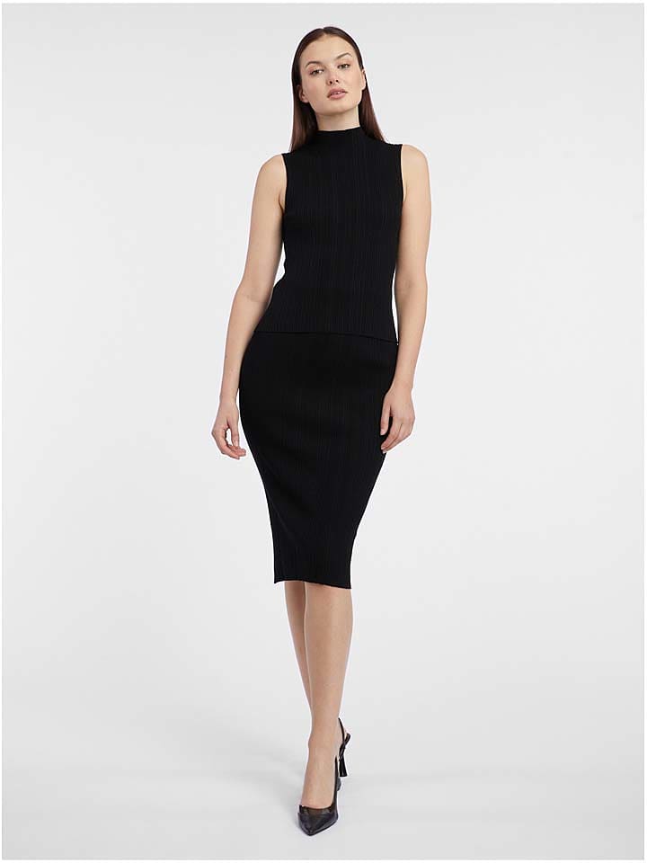 orsay Top dzianinowy w kolorze czarnym rozmiar: L