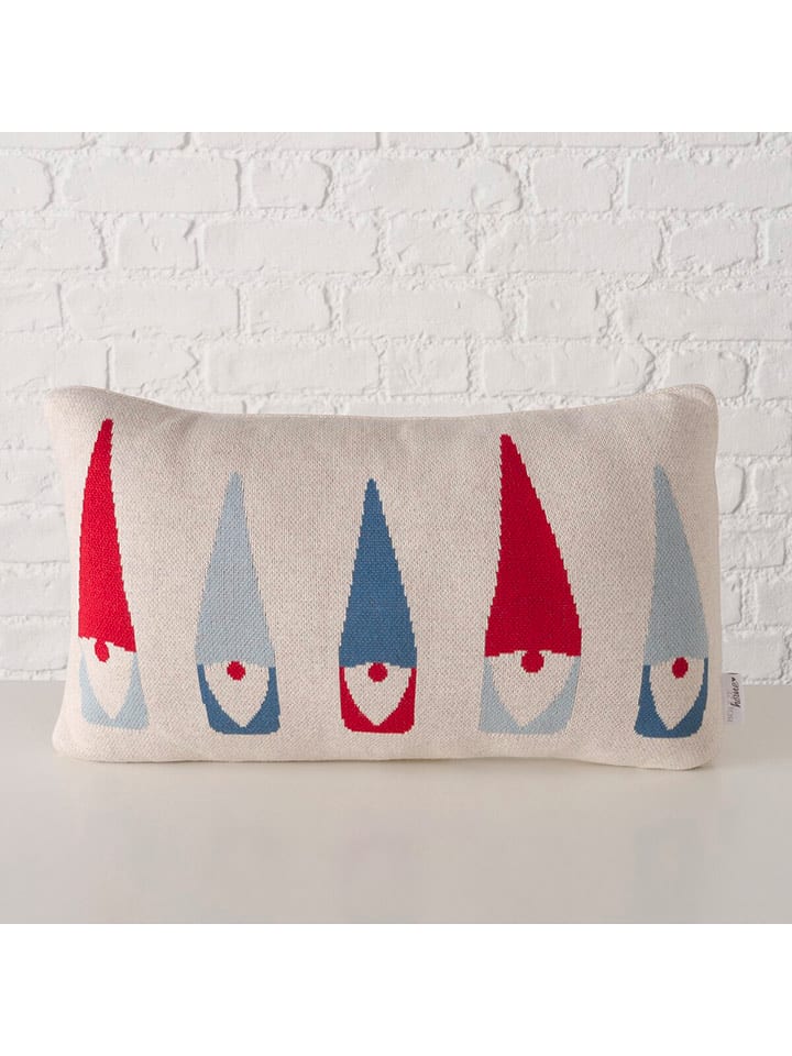 Boltze Poduszka "Remsy" w kolorze biało-czerwono-miętowym - 50 x 30 cm rozmiar: onesize