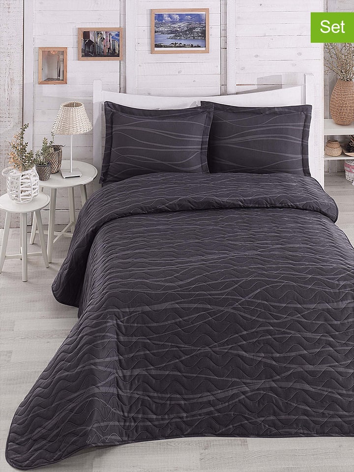 Elizabed 3-częściowy zestaw "Verda" w kolorze antracytowym rozmiar: 240x220 cm