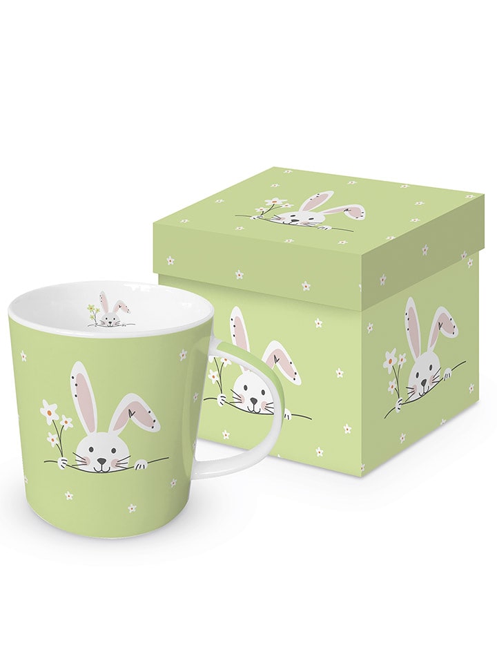 ppd Kubek jumbo "Hello Easter" w kolorze zielonym - 350 ml rozmiar: onesize