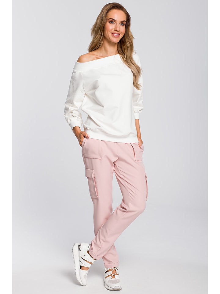 made of emotion Bojówki w kolorze jasnoróżowym rozmiar: XL