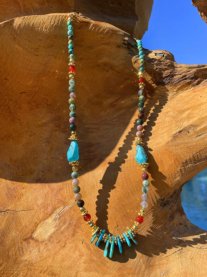 Taboo Naszyjnik z kamieniami szlachetnymi - dł. 42 cm rozmiar: onesize