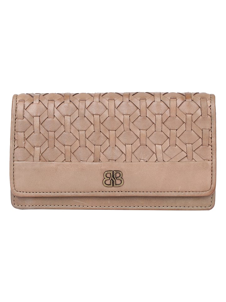 Bellicci Skórzany portfel "Perla" w kolorze szarobrązowym - 17,5 x 10 x 3 cm rozmiar: onesize