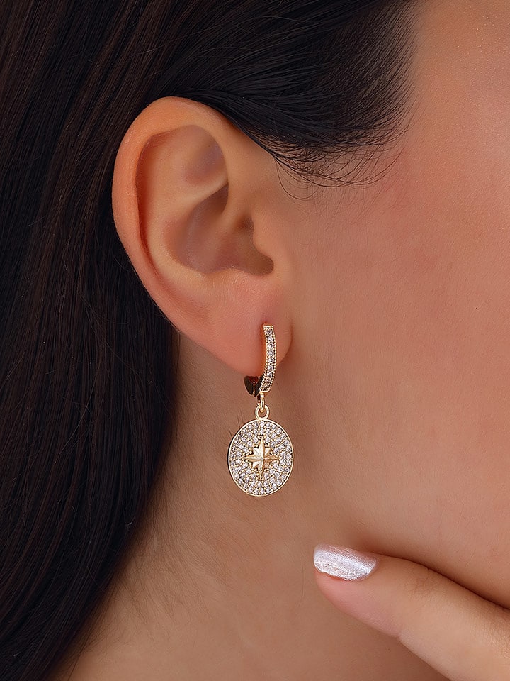 Nakkash Pozłacane kolczyki z cyrkoniami rozmiar: onesize