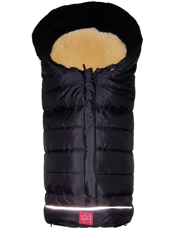 Kaiser Naturfellprodukte Śpiworek termiczny "Arctik Plus" w kolorze czarnym - 105 x 48 cm rozmiar: onesize