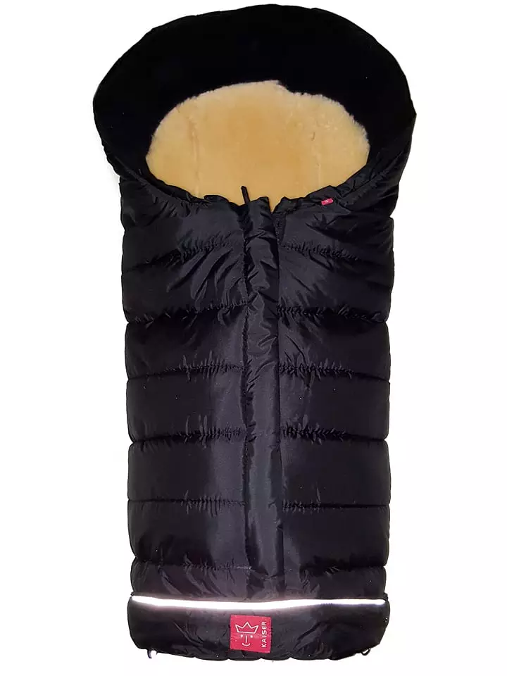 Kaiser Naturfellprodukte Śpiworek termiczny "Arctik Plus" w kolorze czarnym - 105 x 48 cm rozmiar: onesize