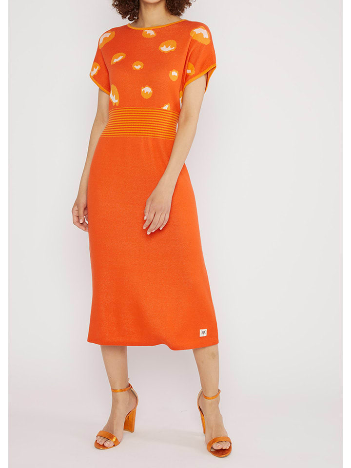 Blutsgeschwister Sukienka "Mix it Quickartistic" w kolorze pomarańczowym rozmiar: XL