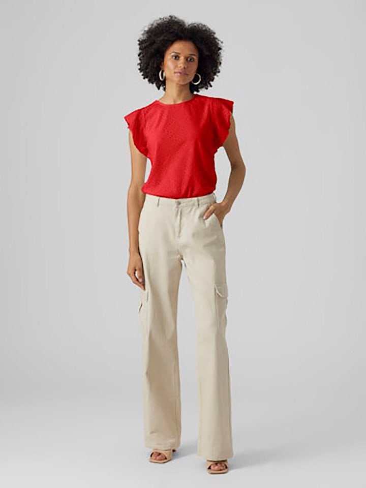 Vero Moda Koszulka w kolorze czerwonym rozmiar: M