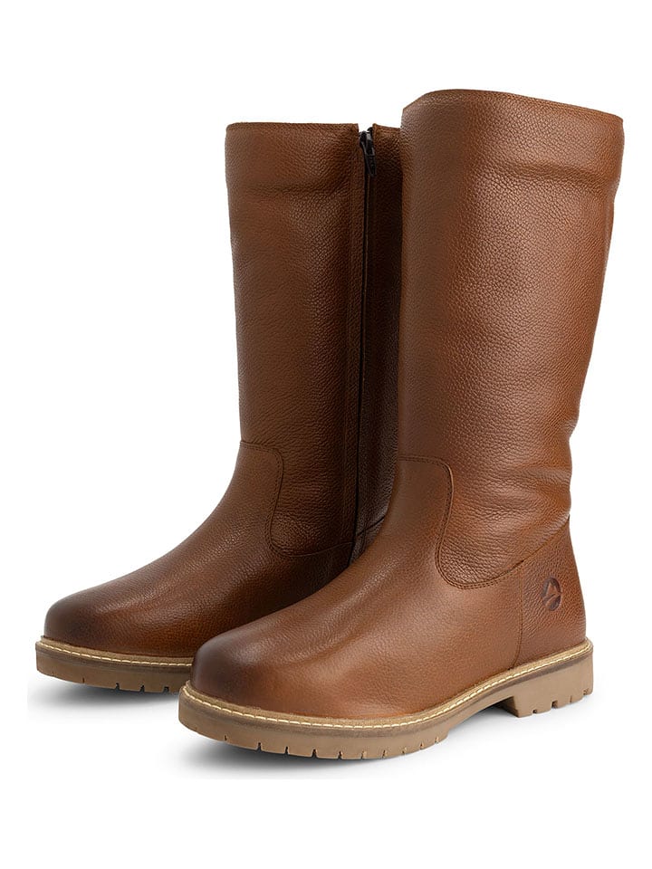 TRAVELIN' Skórzane kozaki "Forde" w kolorze jasnobrązowym rozmiar: 37