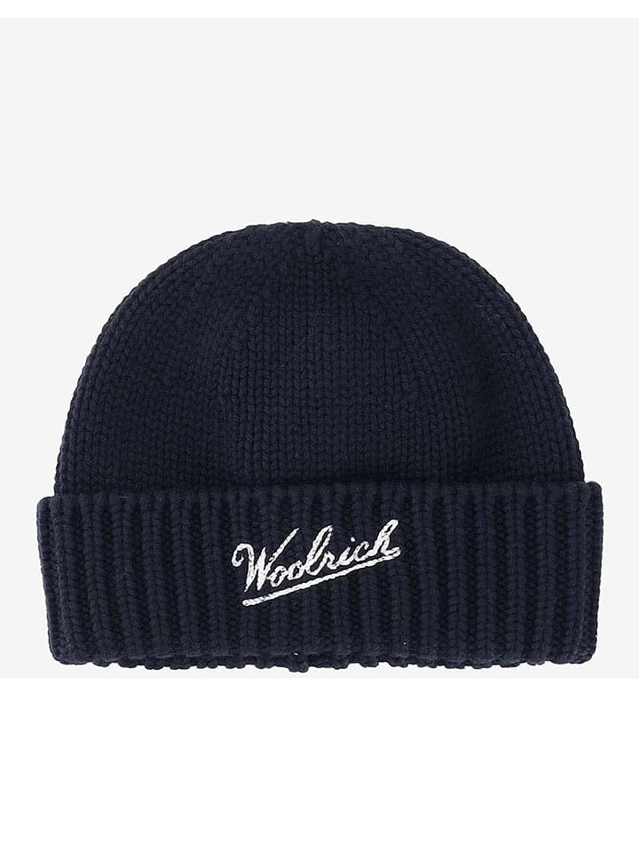 Woolrich Wełniana czapka w kolorze granatowym rozmiar: onesize
