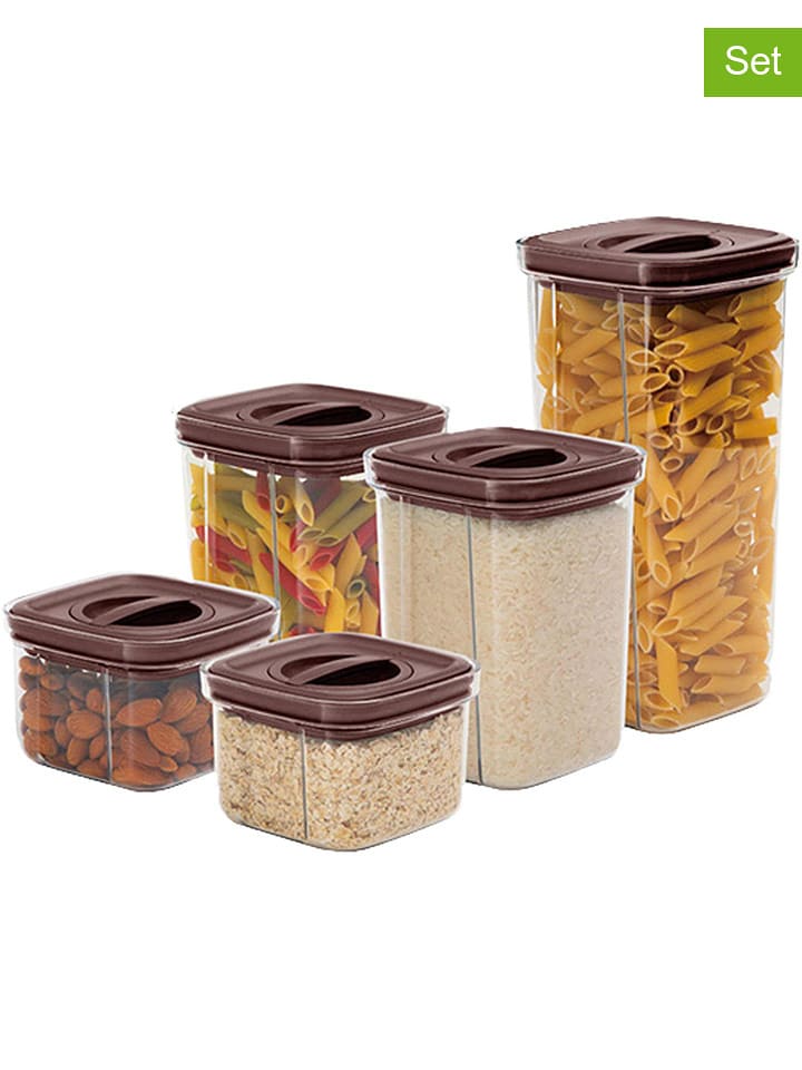 Berlinger Haus Pojemniki (5 szt.) w kolorze czerwonym rozmiar: onesize