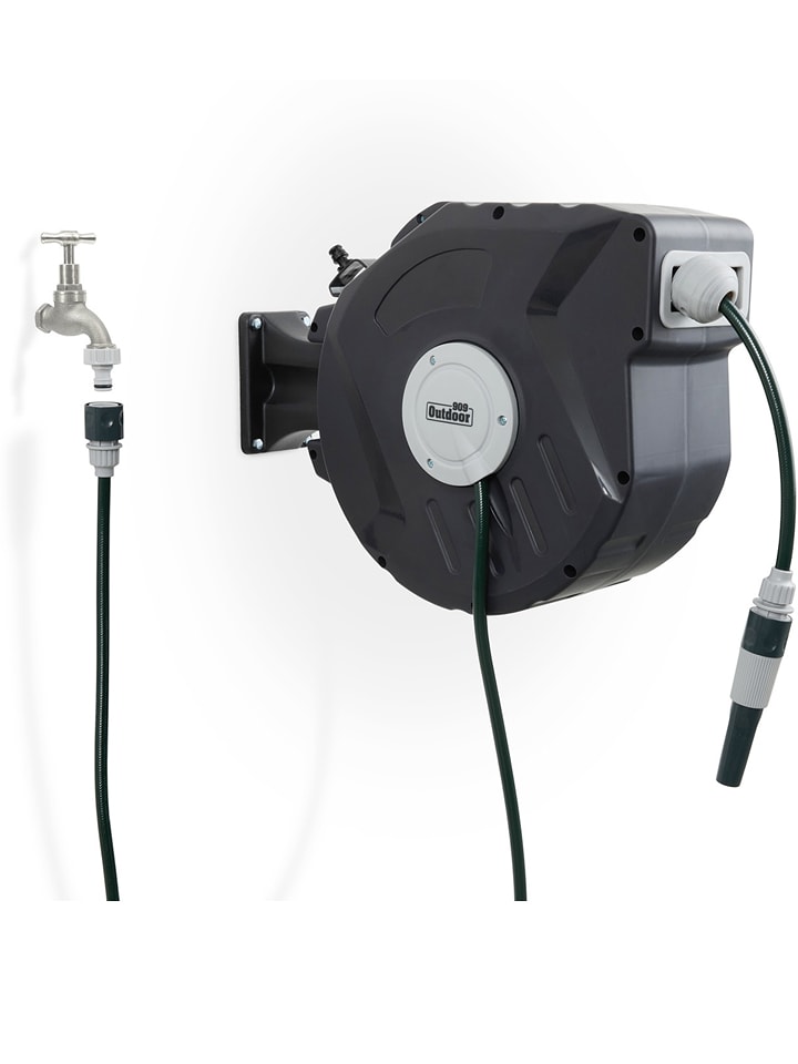 Lifa Living Wąż ogrodowy w kolorze antracytowym na bębnie - 45 x 35,5 x 21 cm rozmiar: onesize