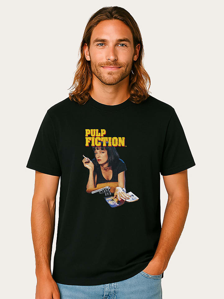 WOOOP Koszulka "Pulp Fiction Vintage Mia Wallace" w kolorze czarnym rozmiar: XXL
