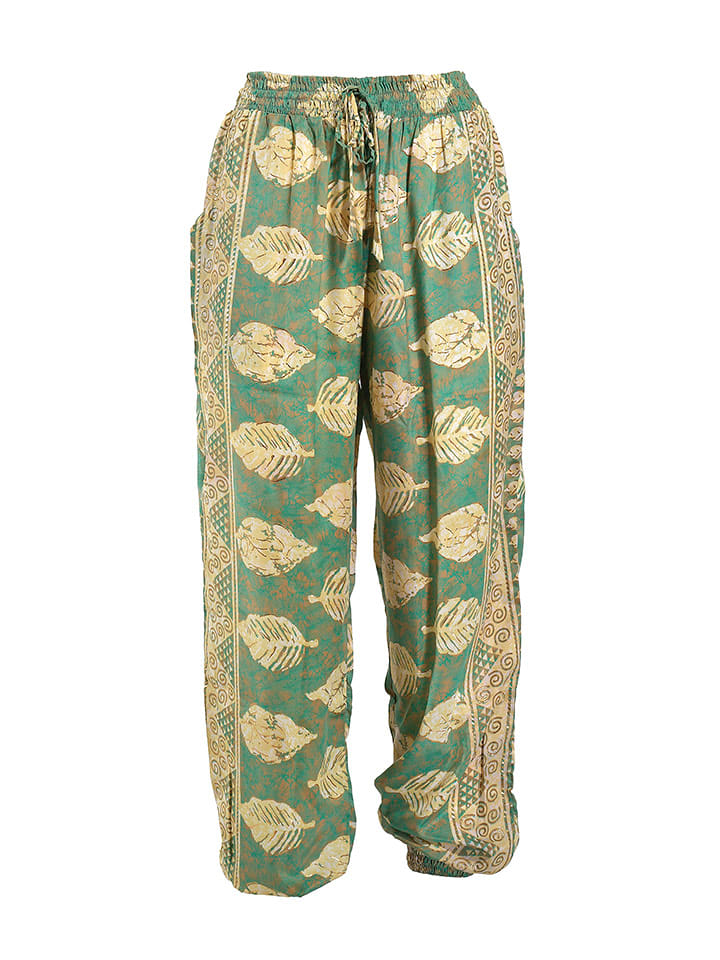 BLE Spodnie w kolorze złoto-zielonym rozmiar: M/L