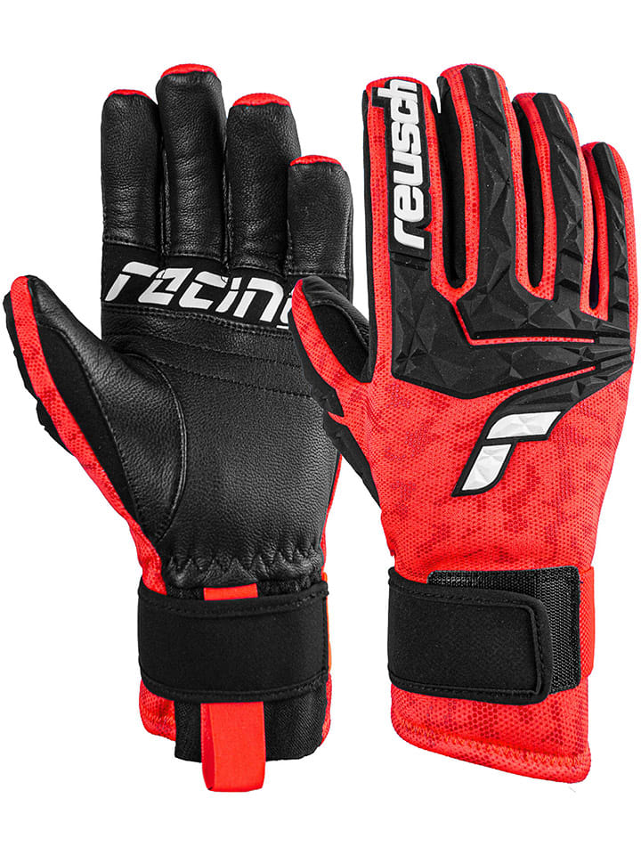 Reusch Rękawiczki funkcyjne "World Cup Warrior Neo" w kolorze czerwono-czarnym rozmiar: 9,5