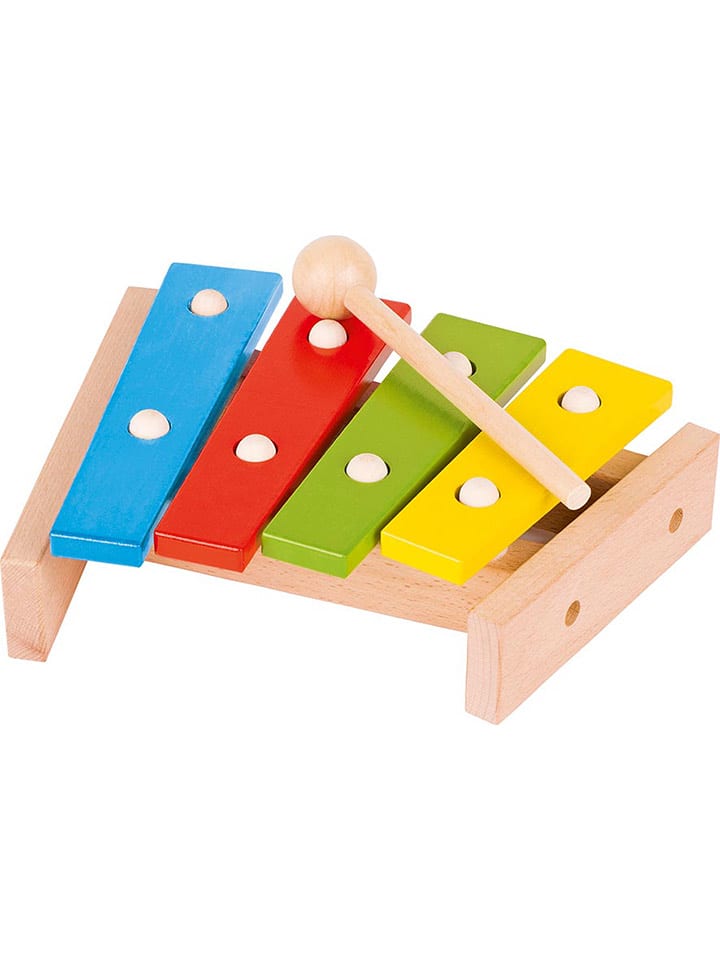 Goki Ksylofon z 4-kolorowymi płytkami dźwiękowymi - 12 m+ rozmiar: onesize