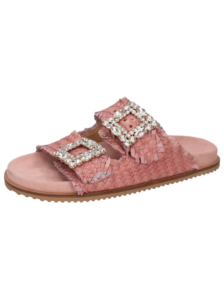 MELVIN & HAMILTON Skórzane klapki "Eve 1" w kolorze jasnoróżowym rozmiar: 36