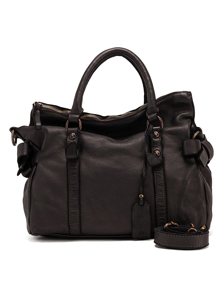 Melina C Skórzana torebka "Meduno" w kolorze czarnym - 31 x 25 x 13 cm rozmiar: onesize