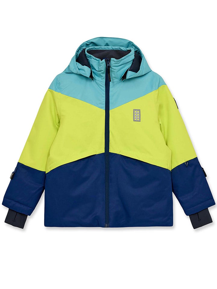 LEGO Kurtka zimowa "Lwjested 708'' w kolorze czerwono-kremowo-granatowym rozmiar: 128