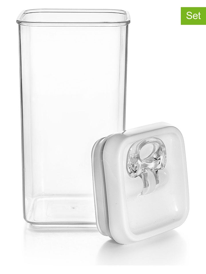 Ibili Pojemniki (2 szt.) w kolorze białym - 500 ml rozmiar: onesize