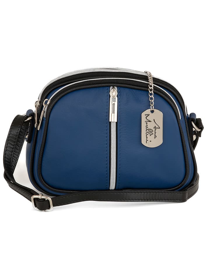 Anna Morellini Skórzana torebka "Desideria " w kolorze granatowym - 22 x 15 x 6 cm rozmiar: onesize