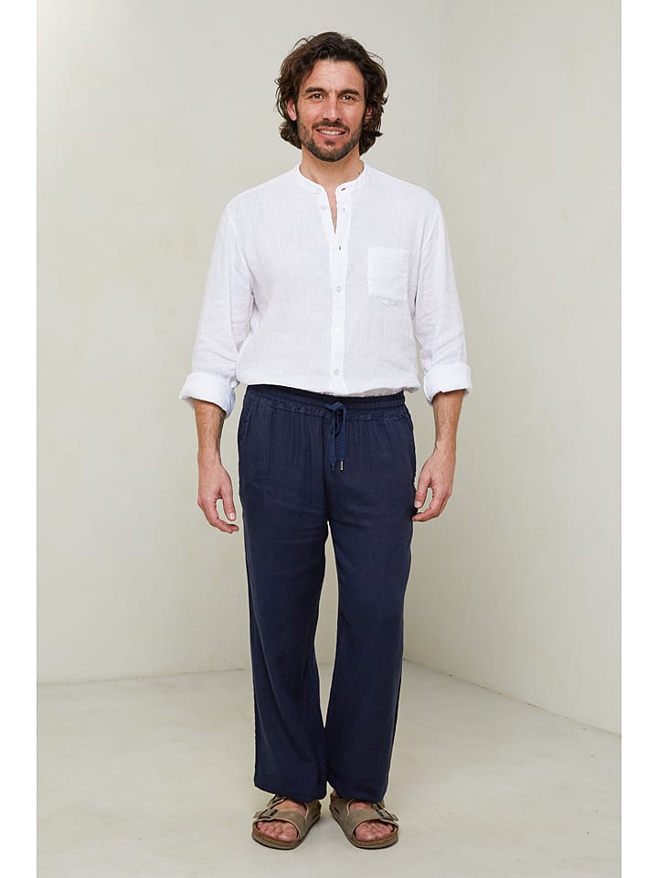 Lin Passion Spodnie w kolorze granatowym rozmiar: L/XL