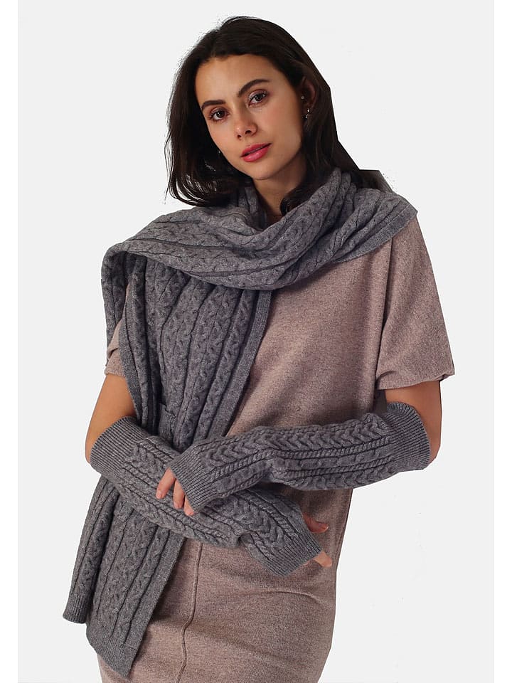 ASSUILI Ocieplacze w kolorze szarym na ręce rozmiar: onesize