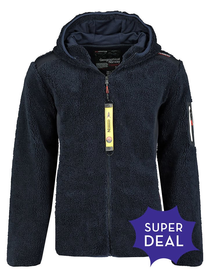 Geographical Norway Kurtka polarowa w kolorze granatowym rozmiar: L
