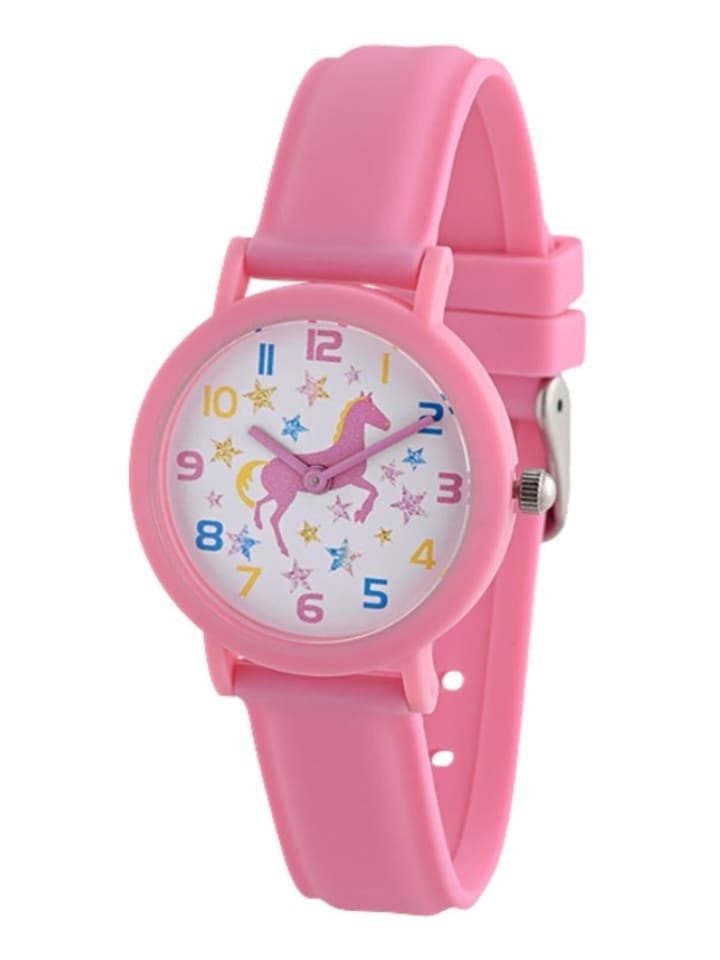 U.S. Polo Assn. Zegarek kwarcowy w kolorze biało-jasnoróżowym rozmiar: onesize