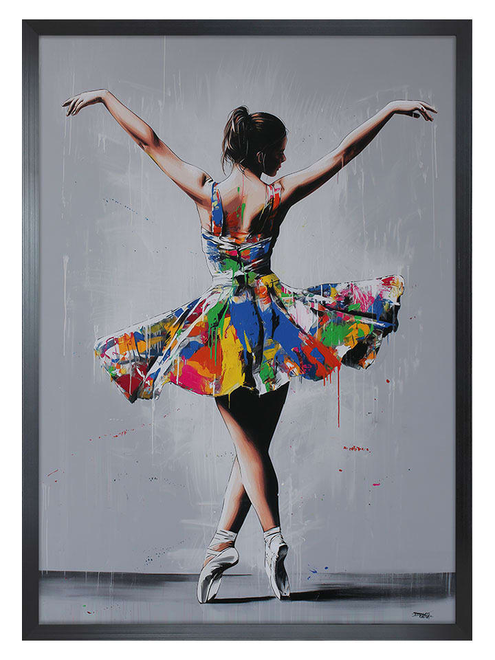 Ars Longa Druk artystyczny "Graffiti Ballerina" w ramce - 70 x 50 cm rozmiar: onesize