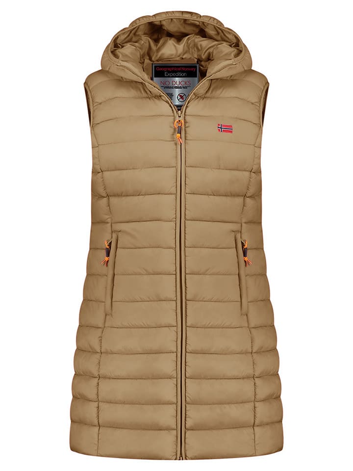 Geographical Norway Kamizelka pikowana "Vatikolor" w kolorze jasnobrązowym rozmiar: XL