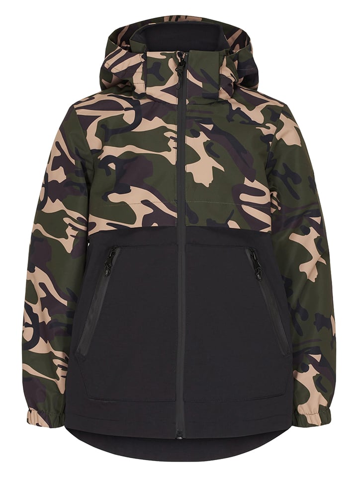 HULABALU Kurtka przejściowa "Jones" w kolorze oliwkowo-czarnym rozmiar: 110/116