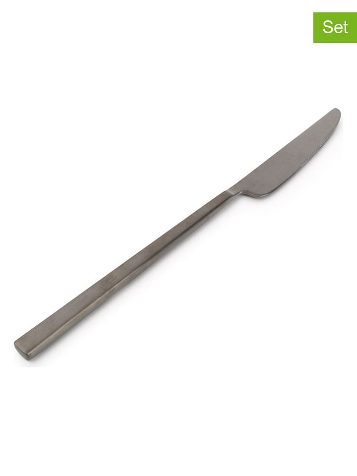 Salt and Pepper Noże (6 szt.) "Terno" w kolorze czarnym - wys. 24,7 cm rozmiar: onesize