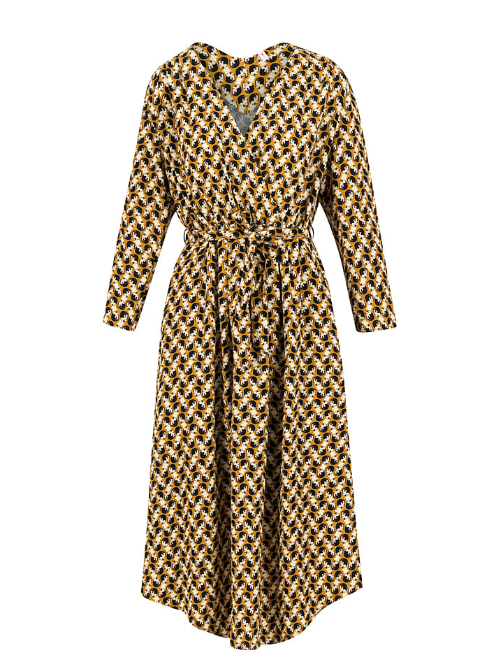 Blutsgeschwister Sukienka "Charleston heart" w kolorze żółto-czarnym rozmiar: M