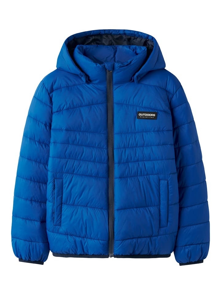 name it Kurtka pikowana "Marble" w kolorze niebieskim rozmiar: 158