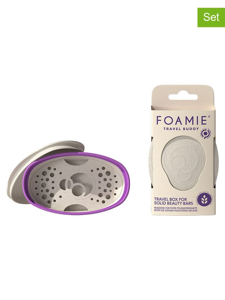 Foamie Mydelniczki podróżne (4 szt.) "Travel Buddy" w kolorze beżowo-fioletowym rozmiar: onesize
