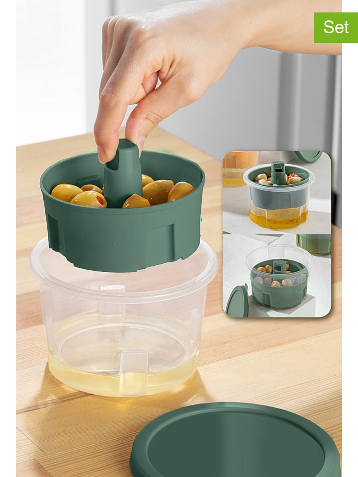 Violeta Home Pojemnik w kolorze zielonym - 650 ml rozmiar: onesize