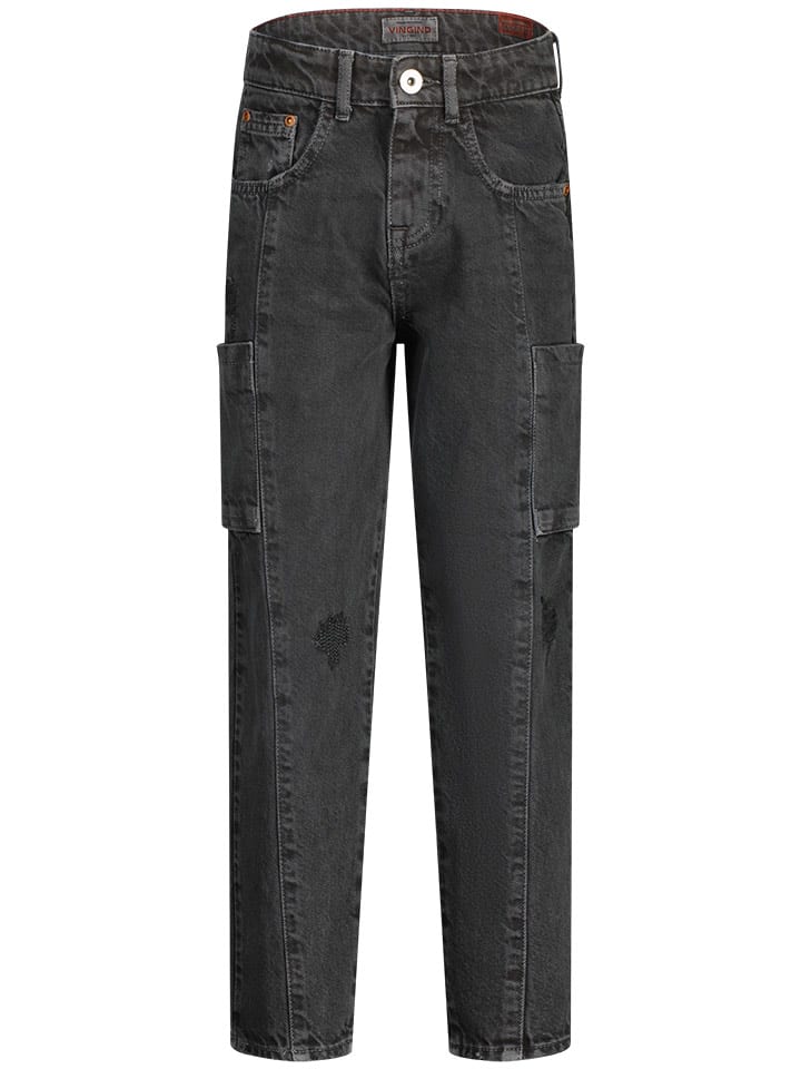 Vingino Bojówki dżinsowe w kolorze antracytowym rozmiar: 128