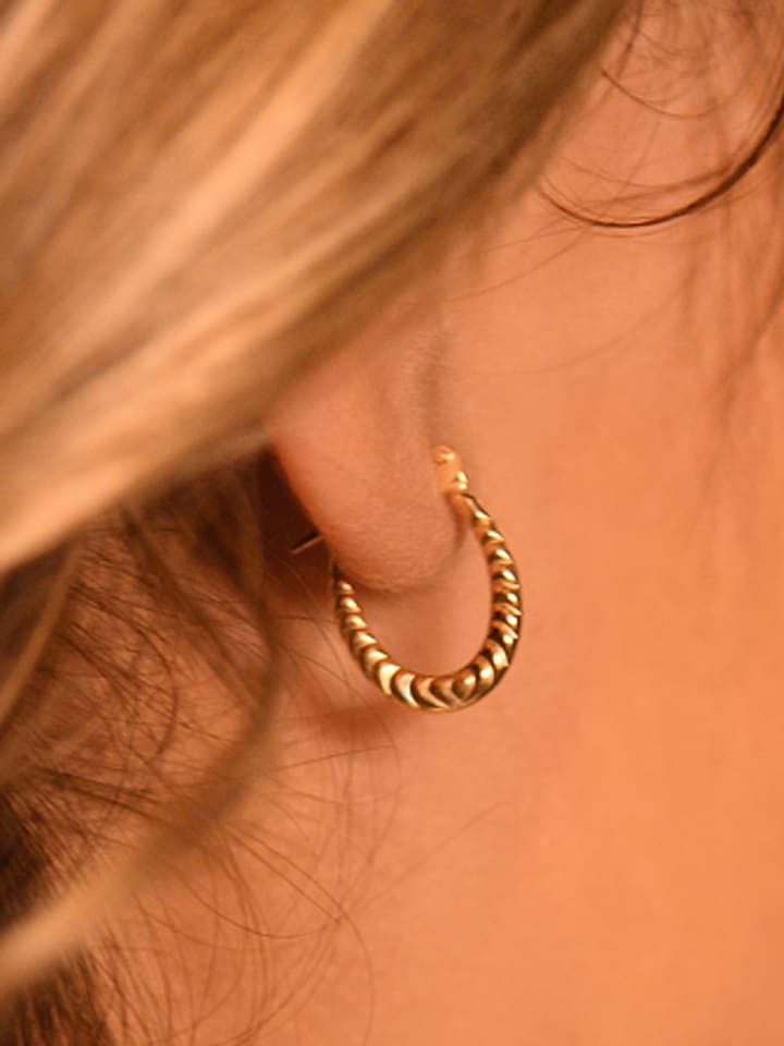 OR ÉCLAT Złote kolczyki-kreole "Evin" rozmiar: onesize