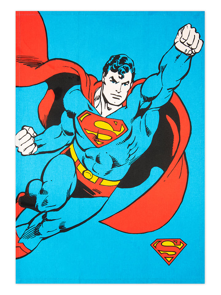 Trendy Kitchen by EXCÉLSA Ściereczka "Supereroi" w kolorze czerwono-błękitnym do naczyń - 70 x 50 cm rozmiar: onesize